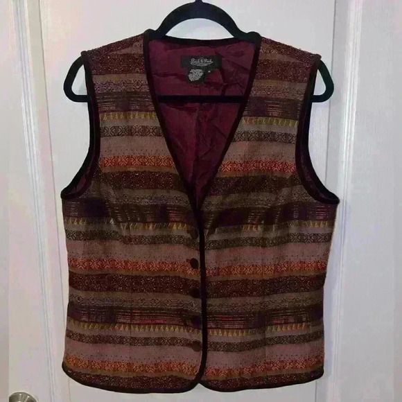Peck & Peck tapestry‎ vest size 14 - Picture 1 of 3